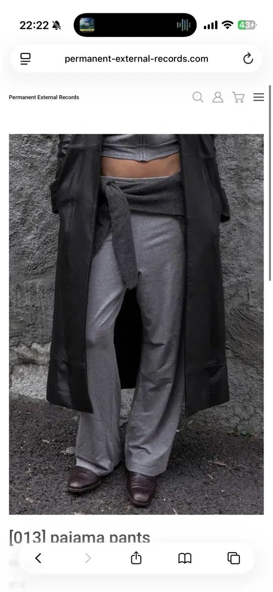 MUDULE パジャマ パンツ グレー 2 サイズ