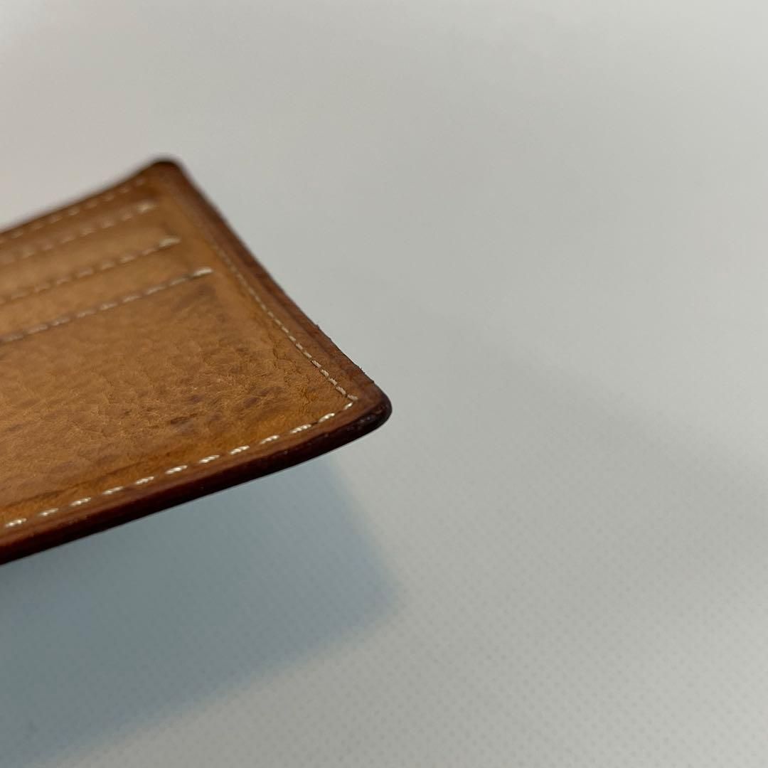 GANZO マネークリップ 二つ折り財布 シンブライドル ブラック 黒