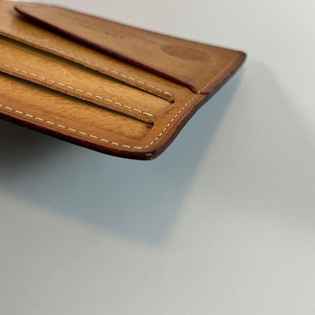 GANZO マネークリップ 二つ折り財布 シンブライドル ブラック 黒