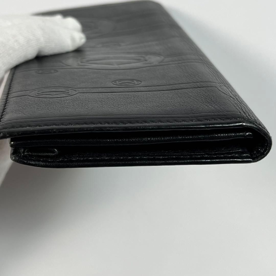 Cartier 長財布 パッピーバースデー レザー 黒 カード入れ 小銭入れ
