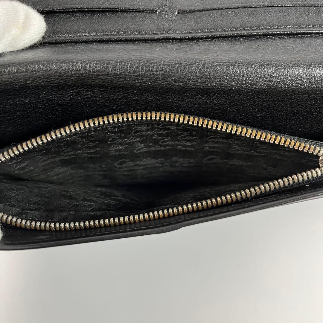 Cartier 長財布 パッピーバースデー レザー 黒 カード入れ 小銭入れ