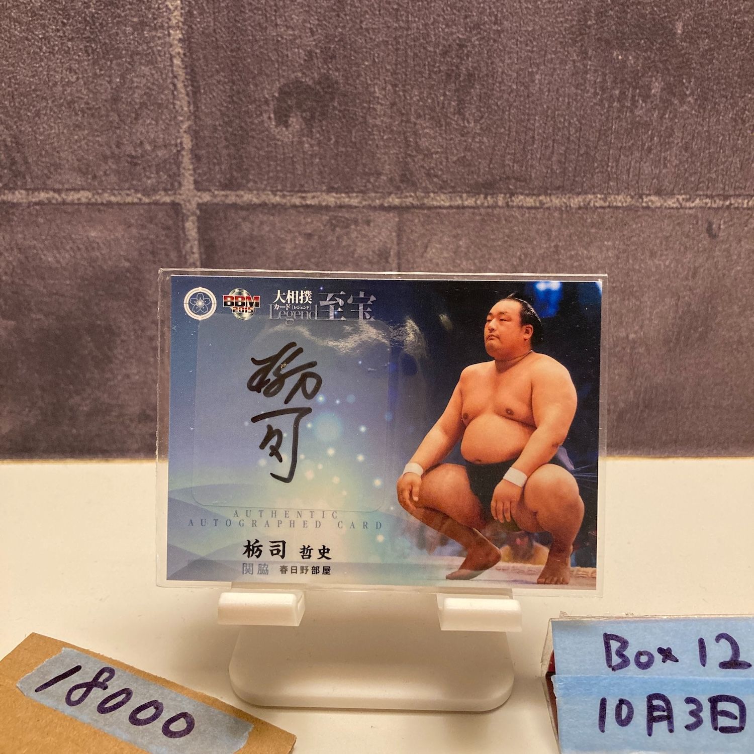 2015 BBM 栃司哲史 21 69 直筆サインカード 春日野部屋 Legend カード