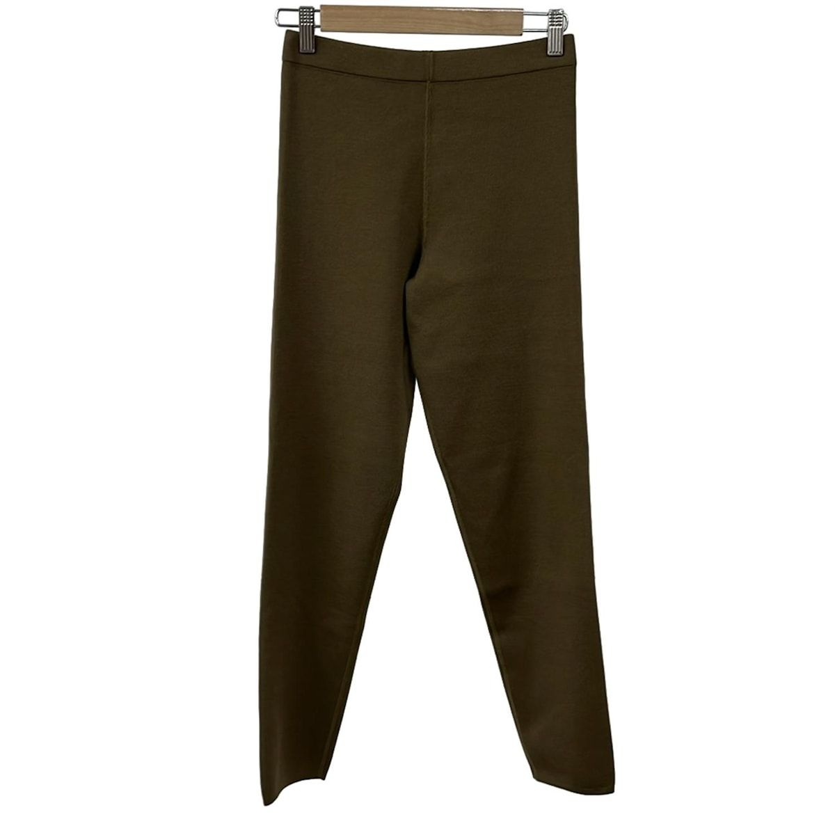 HYKE ハイク パンツ サイズ1 S レディース - カーキ フルレングス ニット ウエストゴム