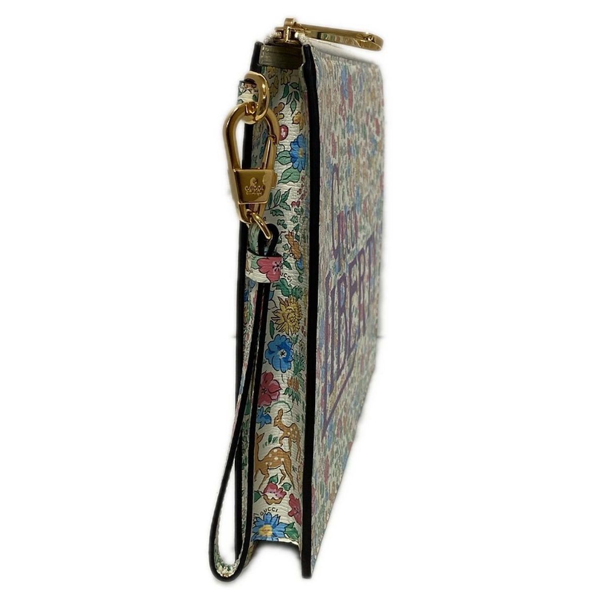 GUCCI(グッチ) クラッチバッグ - 636252 白×ライトブルー×マルチ