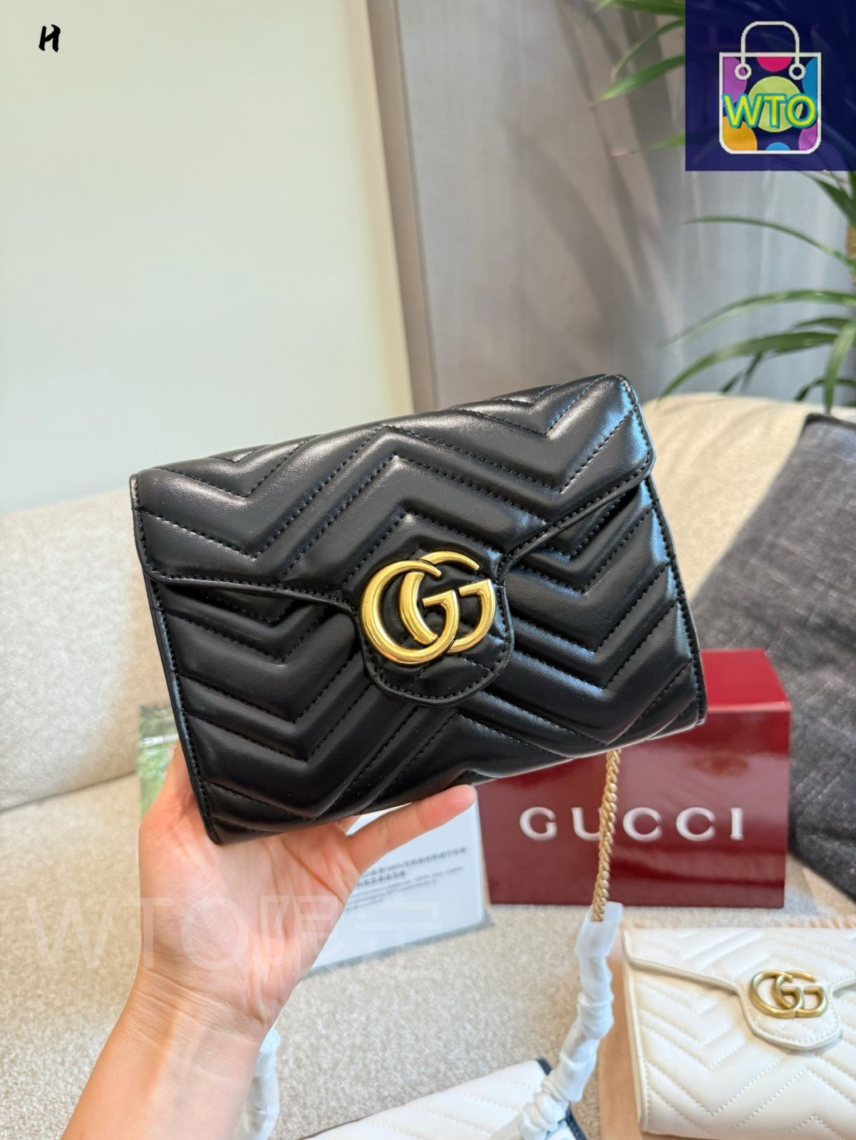 今日 GUCCI エンベロープバッグ 20 cm レトロゴールド仕上げ-WTO輸入2