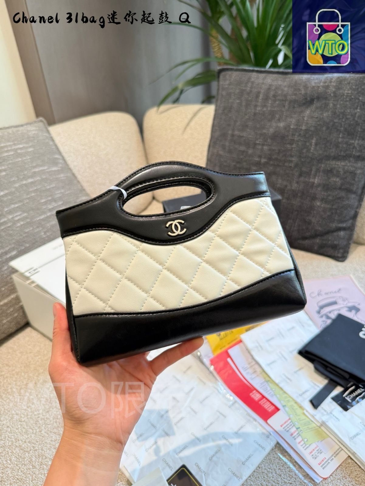  今日 Chanel 31 bag nano 24 C リプリカ オイルラック レザー-WTO輸入2 ハンドバッグ バッグ