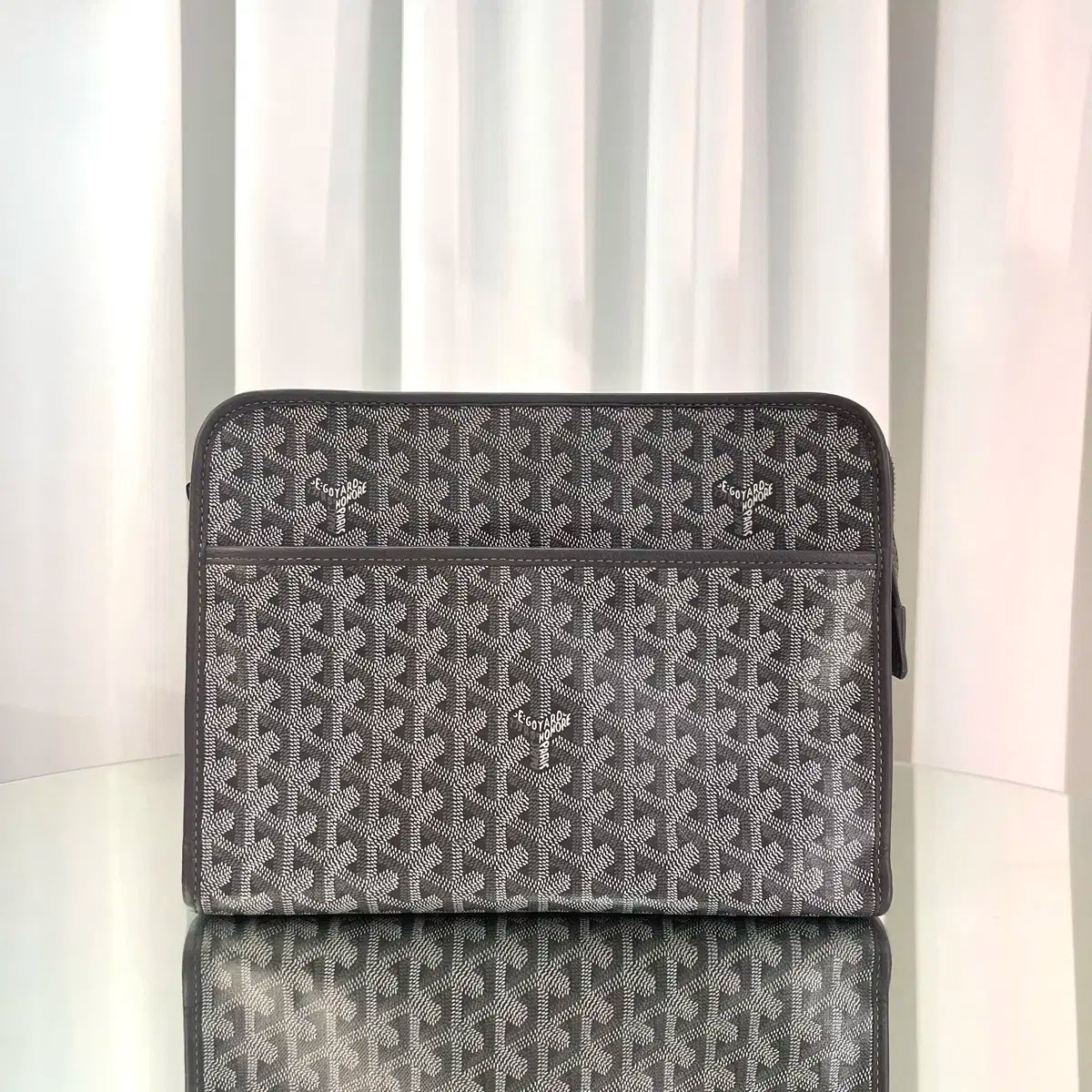 GMサイズ ゴヤール ヴォワヤージュ クラッチバッグ グレー