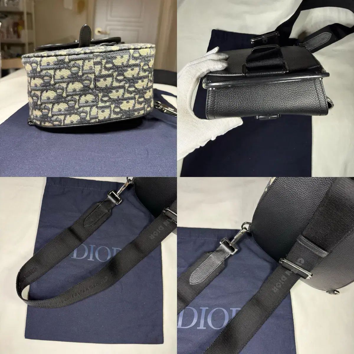 23 SS ディオール オブリーク ジャカード グレインドア カーフスキン ライト ギャロップ スリングバック