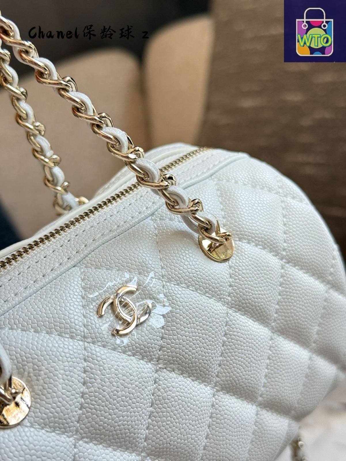  今日 Chanel 中球ミニボウリングバッグ ホワイト - Medium Ball Mini Bowling Bag White-WTO輸入2 トートバッグ バッグ