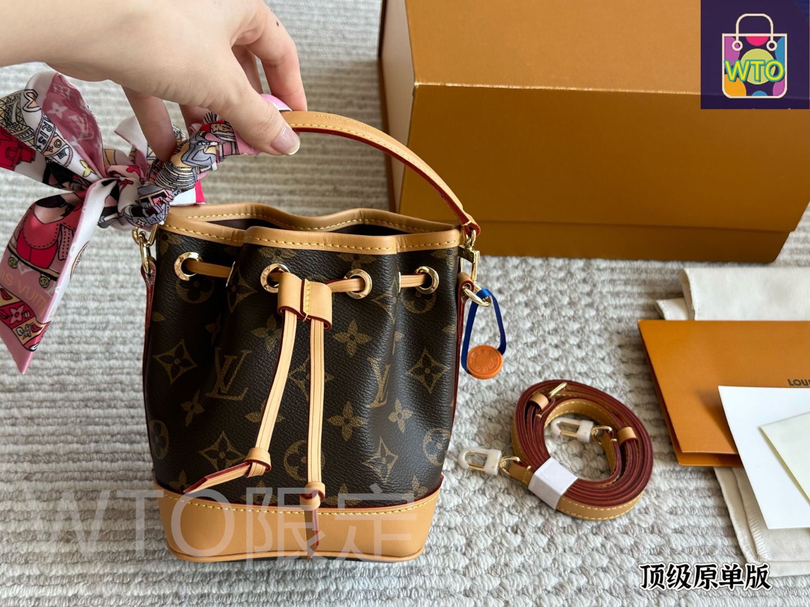 今日 L Nano Bucket Bag ブランド ニュー ナノ バケットバッグ -WTO輸入2