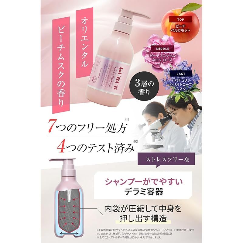 KURUBU クリームシャンプー 9役オールインワン クレイシャンプー 美容