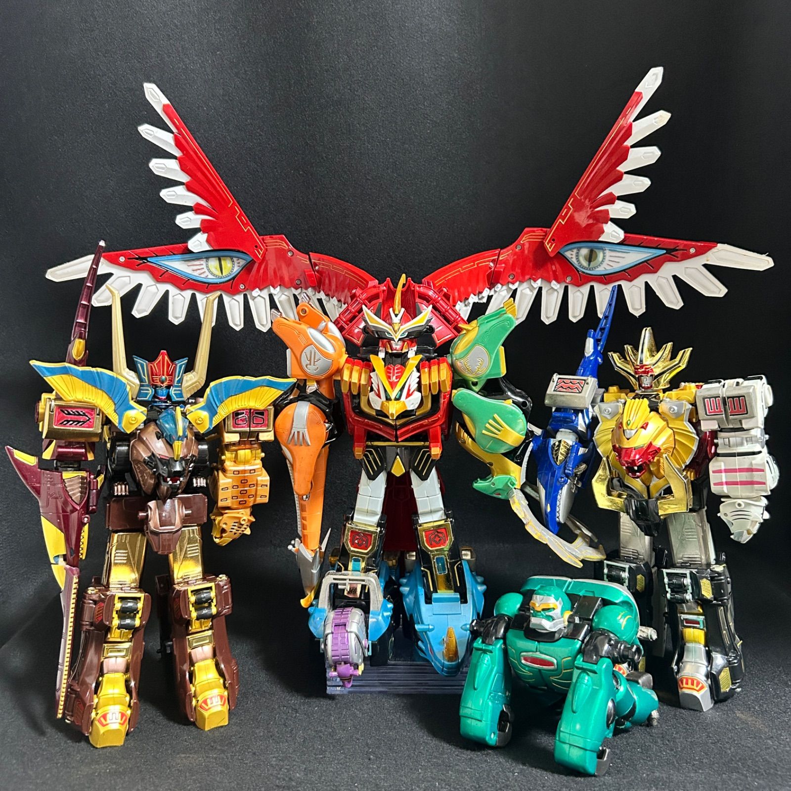 DX パワーアニマルシリーズ ガオレンジャー ガオイカロス ガオキング ガオゴッド ガオゴリラ フィギュア おもちゃ 当時物