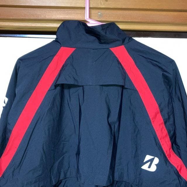 ブリヂストンゴルフ ナイロンジャケット レインウェア 黒 赤 メンズ LLサイズ ブリヂストンゴルフ ナイロンジャケット レインウェア 黒 赤 メンズ LL