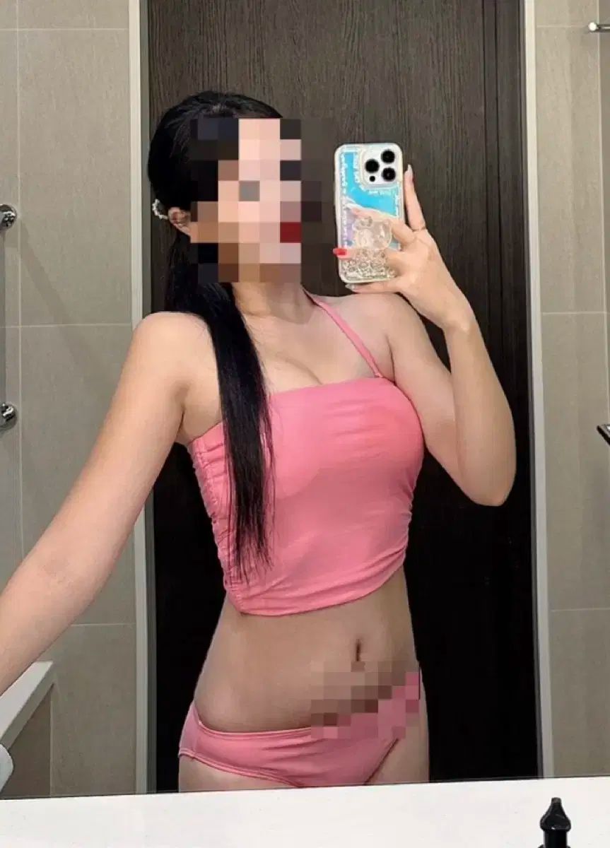 ピンク色 ホルターネック ビキニ セット