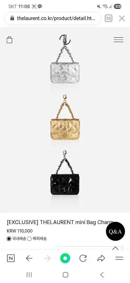 THE LAURENT ミニバック バッグチャーム