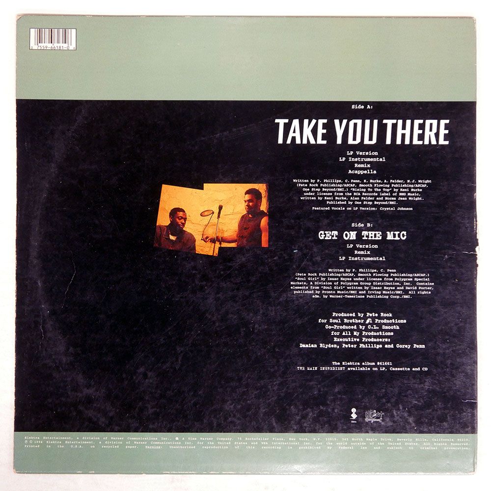 ジャンク,米 US盤 PETE ROCK & C.L.SMOOTH/TAKE YOU THERE/ELEKTRA