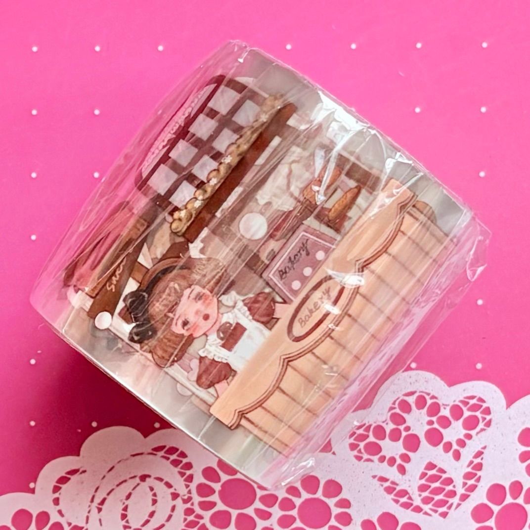 ④PETテープ　まとめて　マスキングテープ　海外　くま　女の子 PET 贝拉的小世界 4.8cm×5m 98cm/loop 海外マスキングテープ 海外