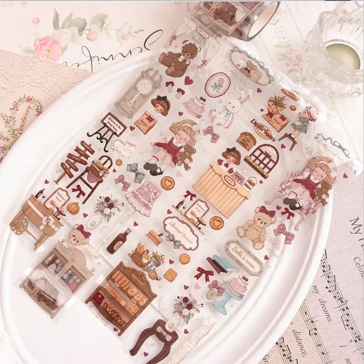 PET 贝拉的小世界 4.8cm×5m 98cm/loop 海外マスキングテープ 海外