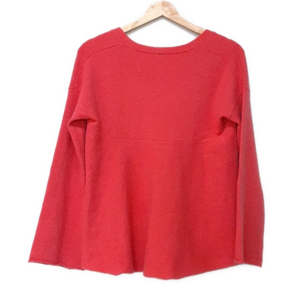 【美品】 MYLAN(マイラン) ニット セーター Vネック カシミヤ混 MYLAN(マイラン) 長袖セーター レディース美品 レッド Vネック