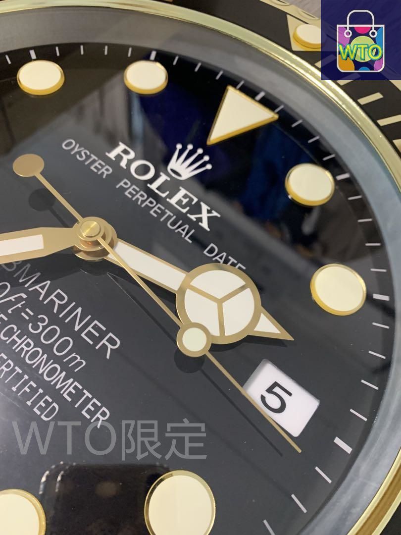 ロレックス ROLEX 掛け時計 サブマリーナブラック-WTO輸入1 - メルカリ