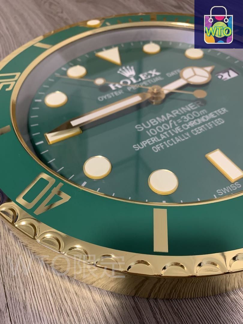 ロレックス ROLEX 掛け時計 サブマリーナグリーン-WTO輸入 - メルカリ