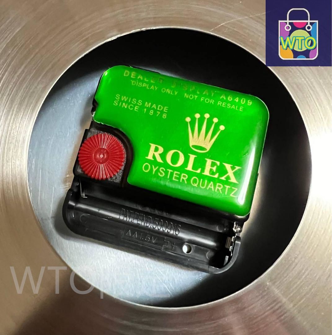 リプロダクト品　新品未使用 希少品 rolex掛け時計 グリーンサブシルバー リプロダクト品 ROLEX希少品 ロレックス 金 緑 デイトナ 掛け時計-WTO