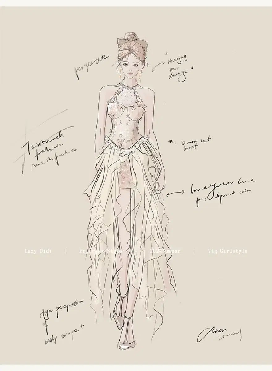 Lady DiDi フロラドレープホルターネックスカート セットアップ M