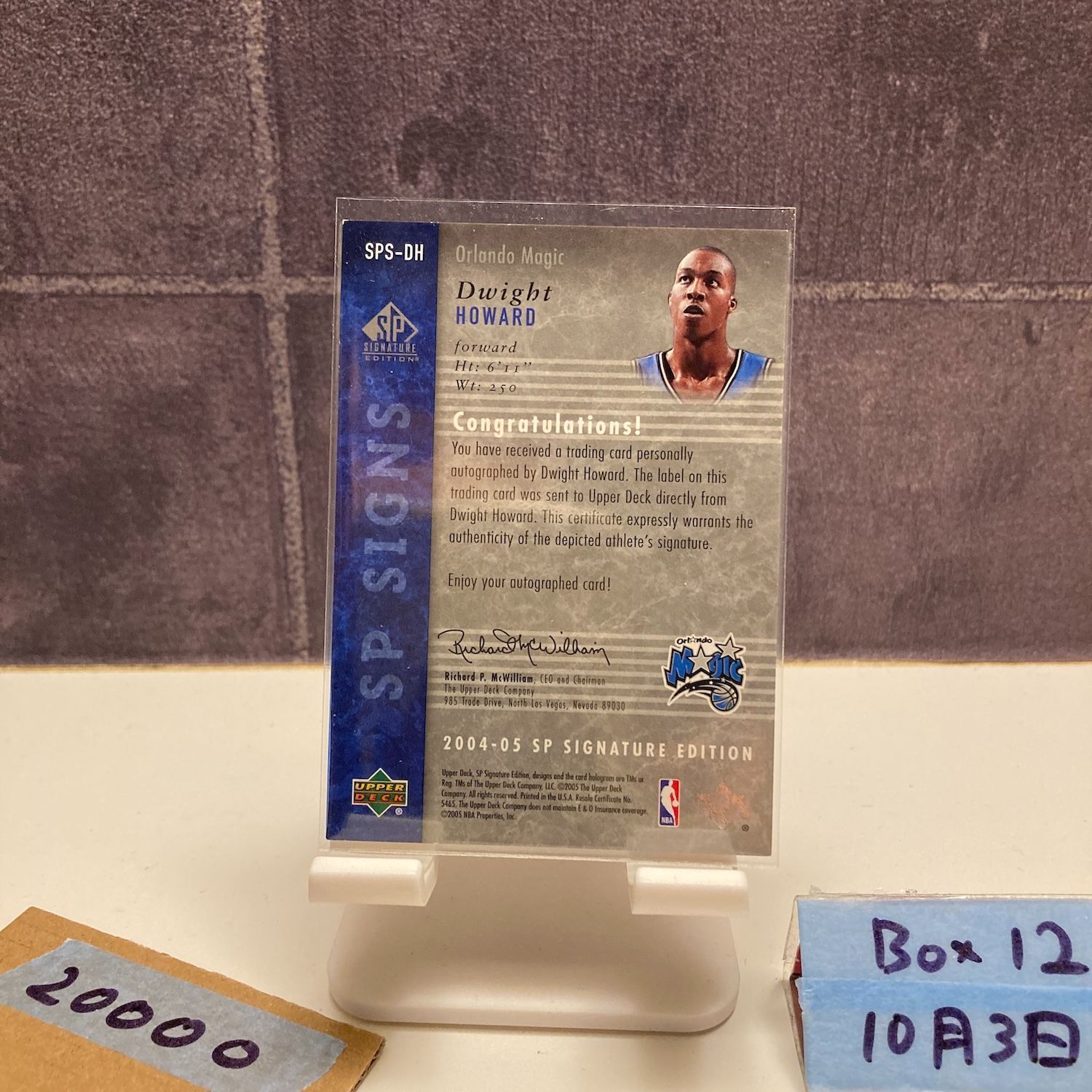 2004 Upper Deck Dwight Howard 066 100 直筆サインカード Orlando Magic SP Signs カード