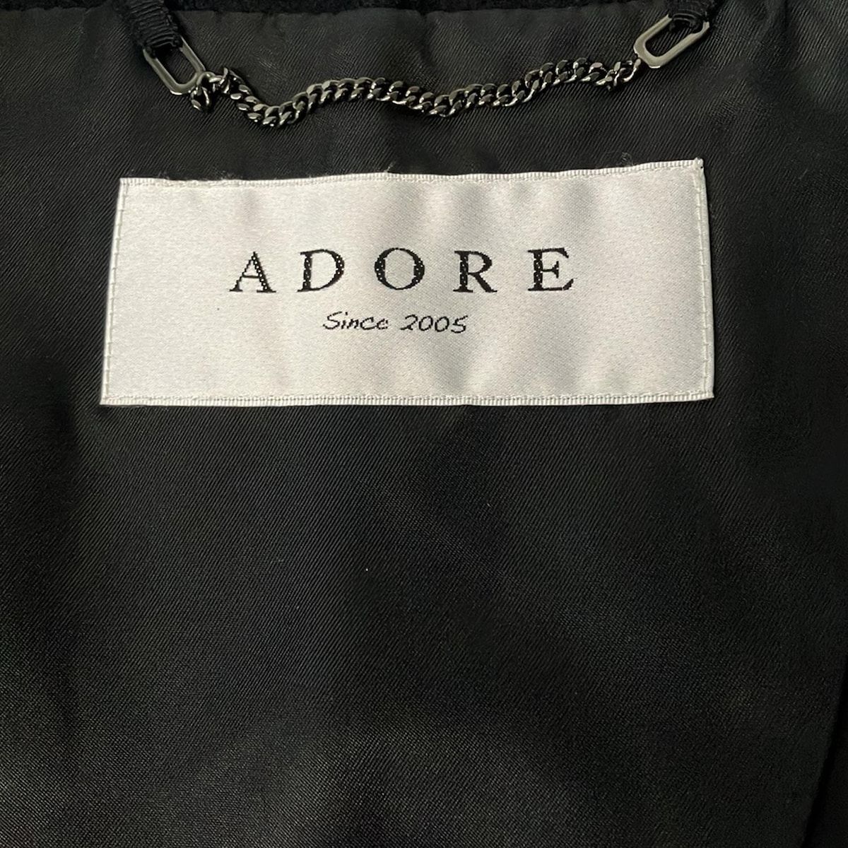 アドーア ソフトボンディングフーディーコート ポンチョ 変形 38 黒 極