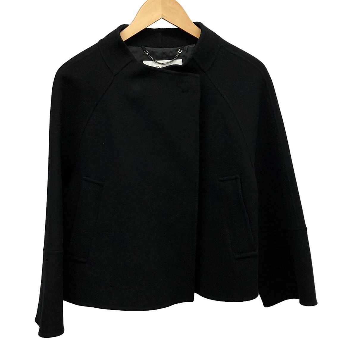 アドーア ソフトボンディングフーディーコート ポンチョ 変形 38 黒 極