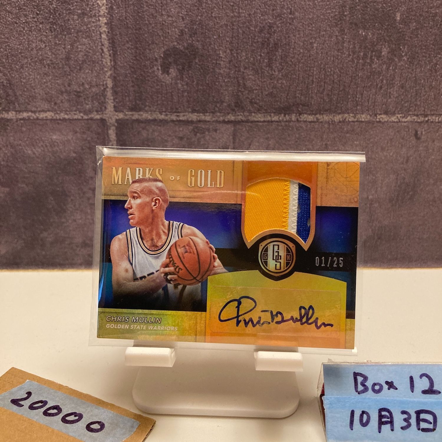 1999 Panini G Standard Chris Mullin 01 25 直筆サインカード en State Warriors ファーストナンバー First Number ジャージ カード
