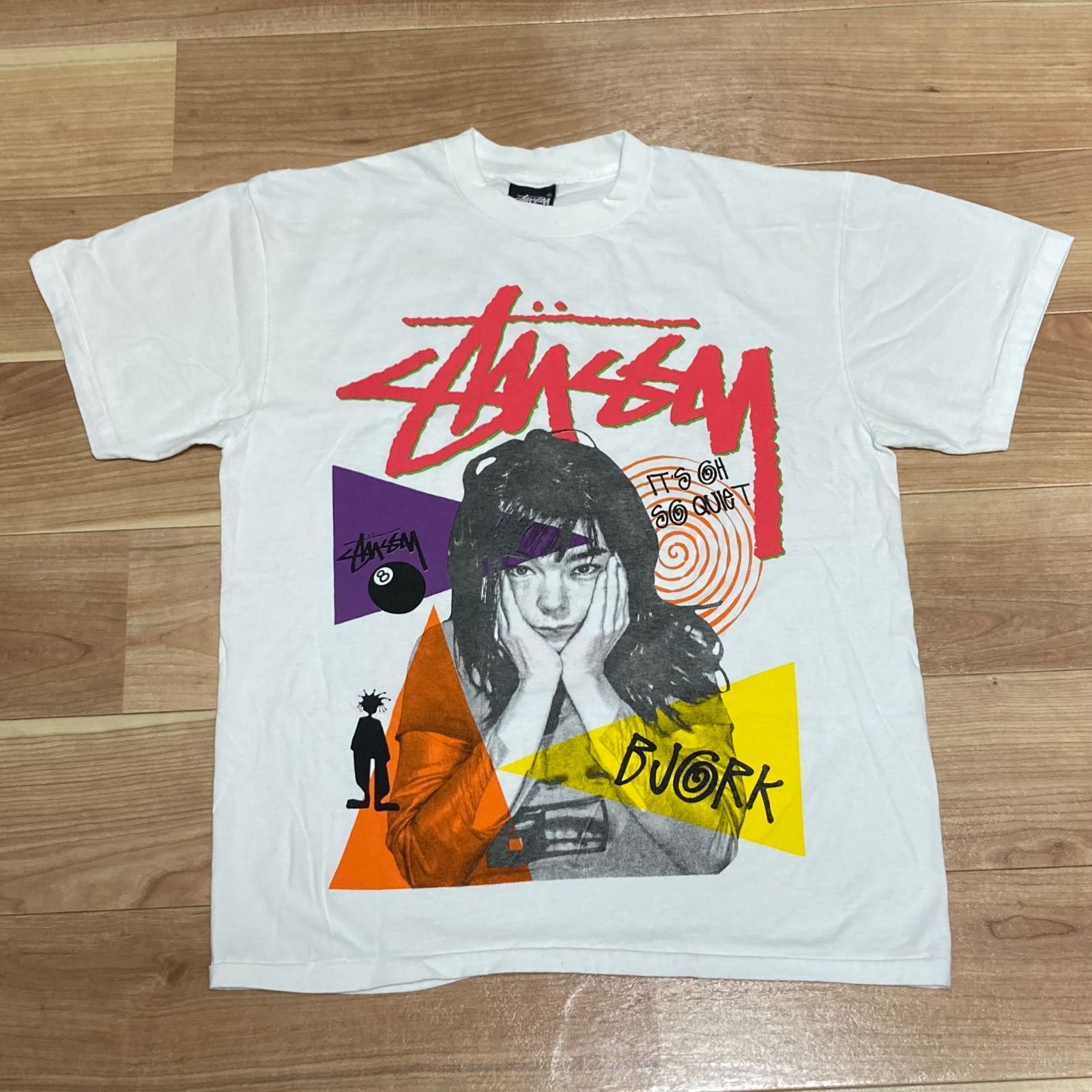 XL stussy bjork tシャツ 未着用美品 STUSSY Tシャツ BJORK ビョーク シャドウマン ステューシー
