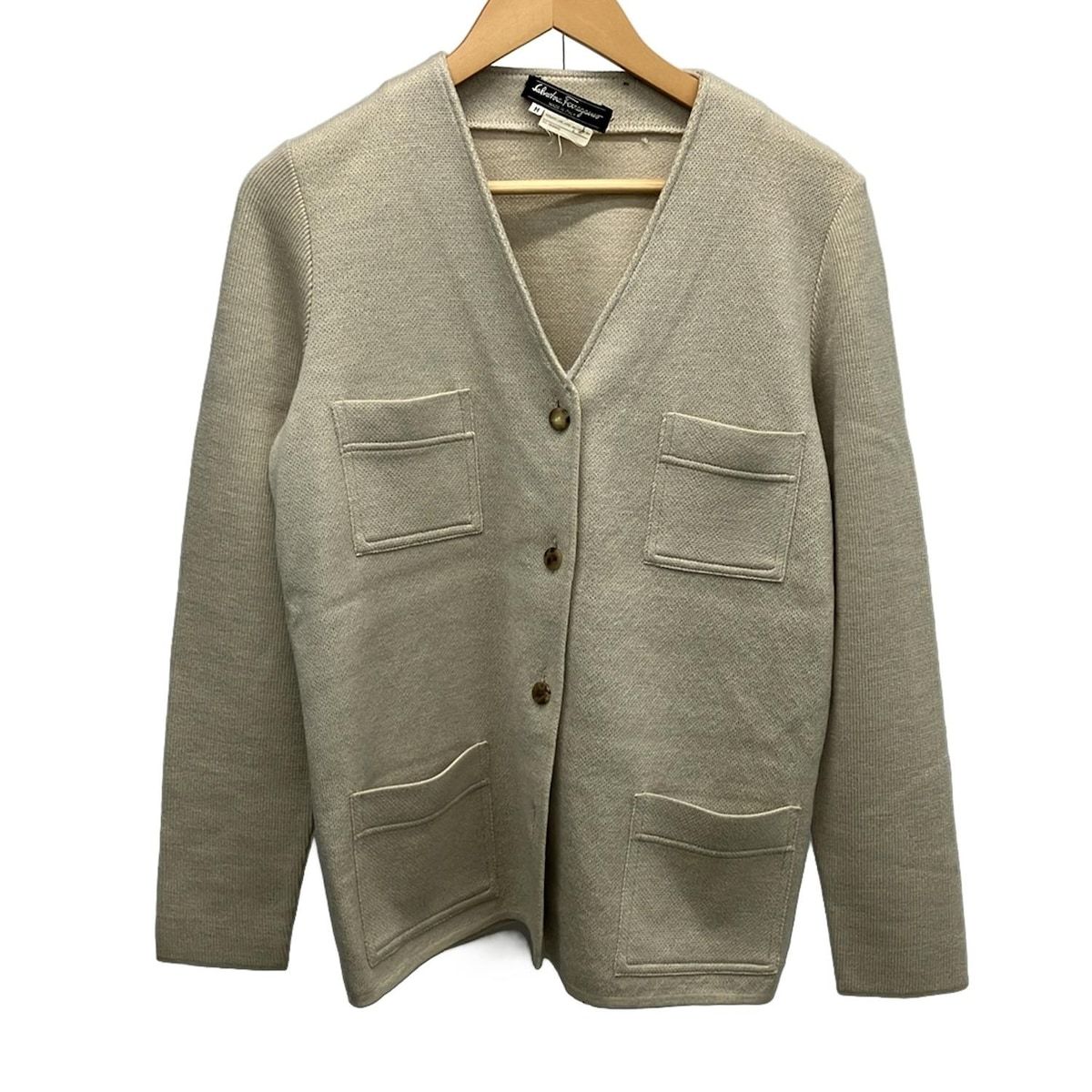 美品サルヴァトーレフェラガモFerragamoジャケット　ニットテーラードS FERRAGAMO/SalvatoreFerragamo(サルバトーレフェラガモ) ジャケット