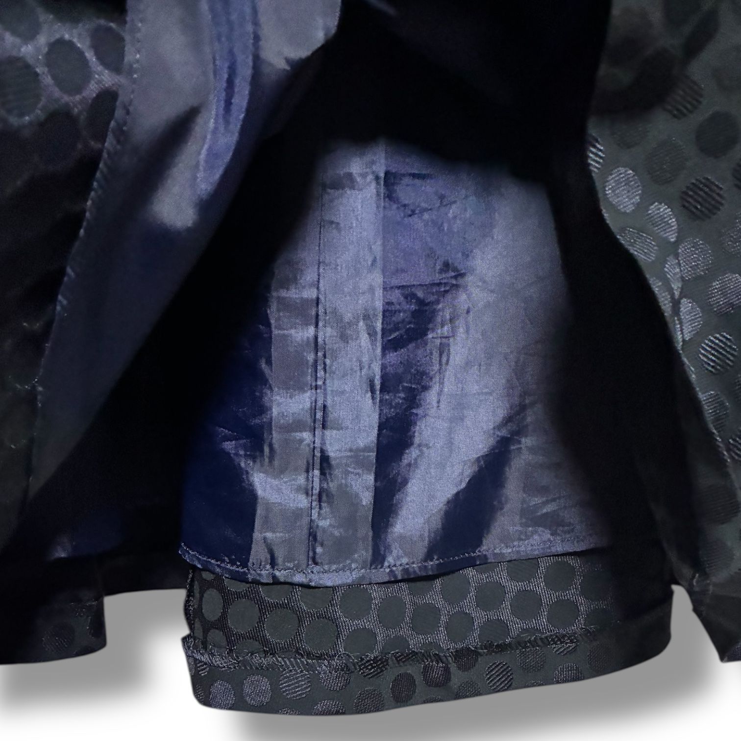 TO BE CHIC ネイビー ドット フレアスカート フラワープリント フレア