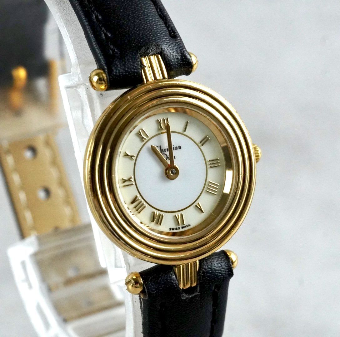 Christian Dior ディオール 腕時計 レディース クォーツ ゴールド