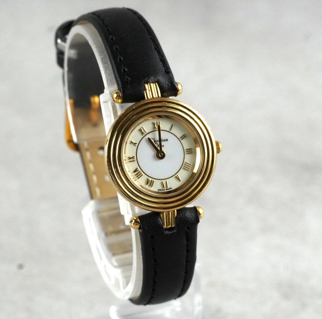 Christian Dior ディオール 腕時計 レディース クォーツ ゴールド