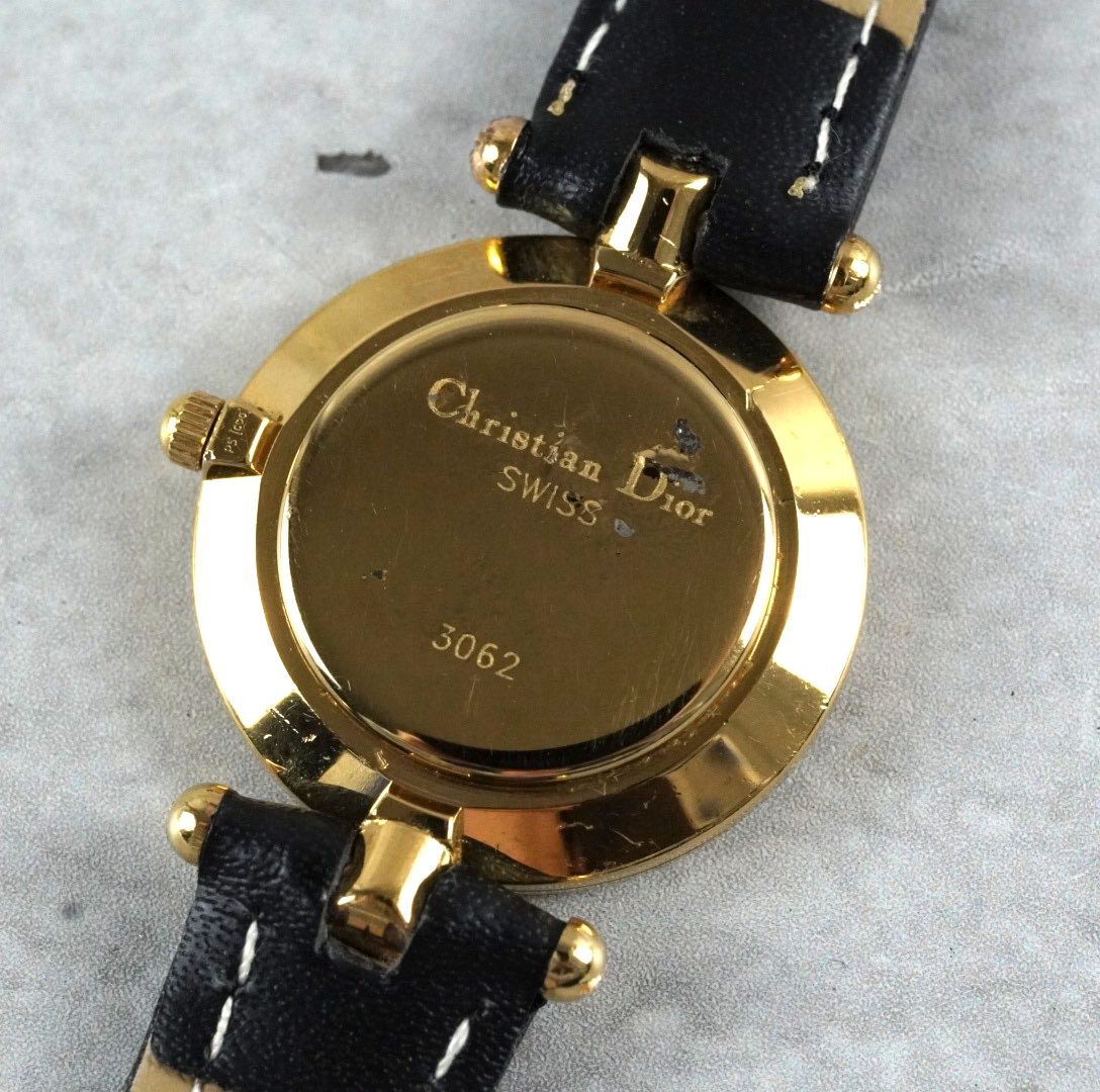【稼働】Christian Dior 腕時計 CD ロゴ ゴールド ラウンド Christian Dior ディオール 腕時計 レディース クォーツ ゴールド