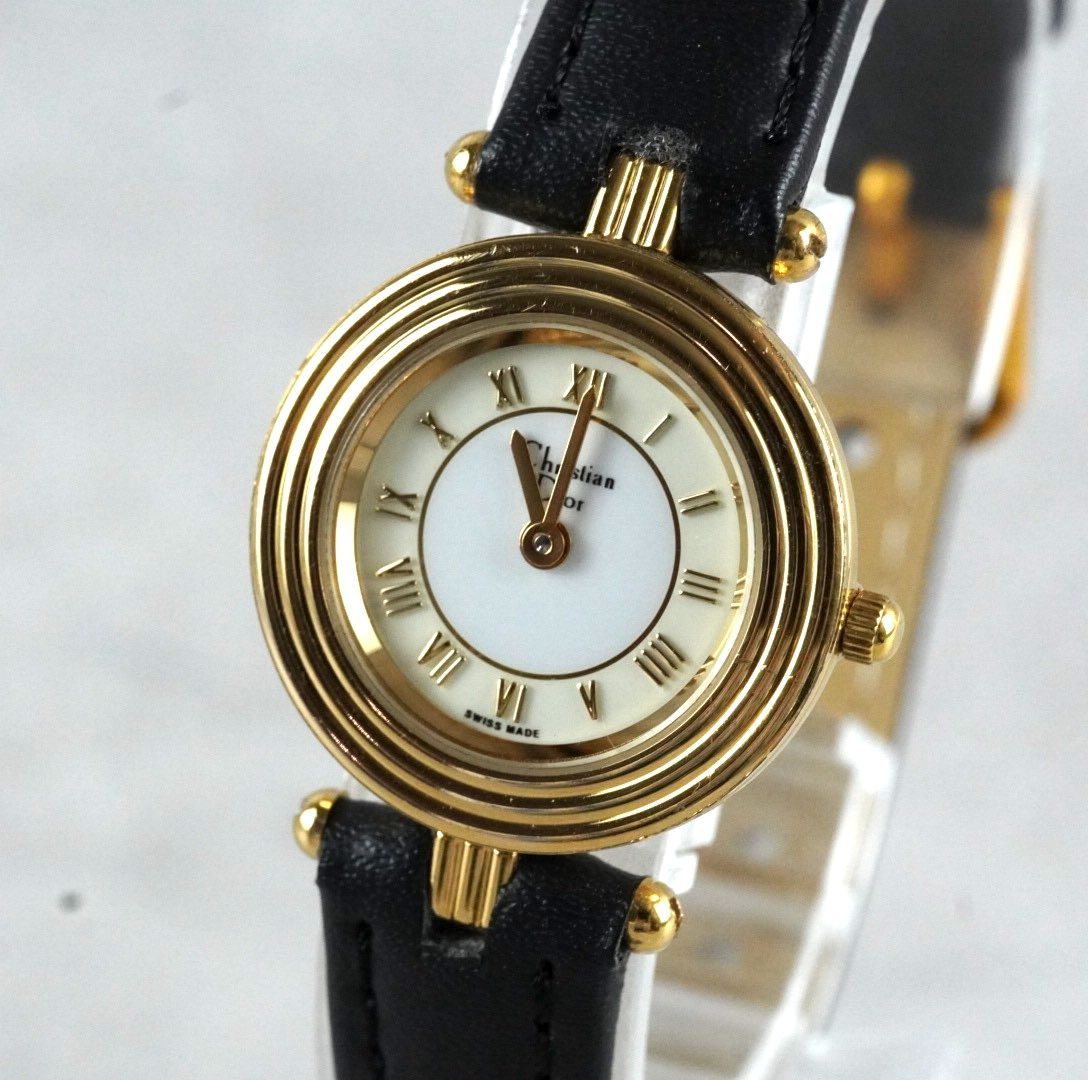 Christian Dior ディオール 腕時計 レディース クォーツ ゴールド