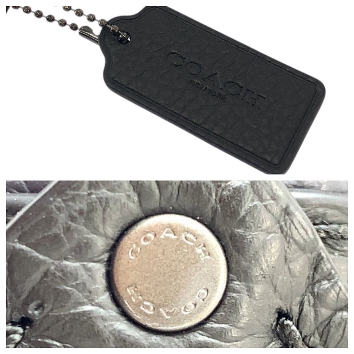 美品 COACH コーチ ブラック 黒 レザー M1761 F23248 トートバッグ