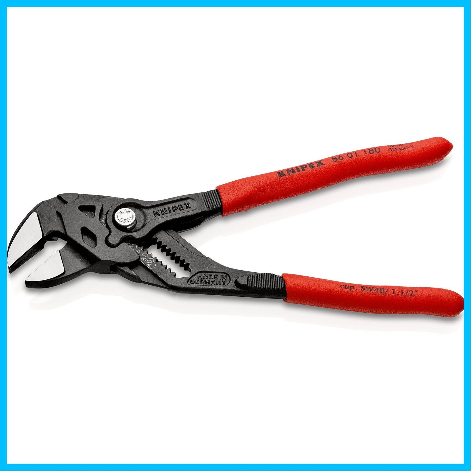  8601 180 SB プライヤーレンチ KNIPEX プラスチックコーティングハンドル クニペックス その他 文房具 事務用品