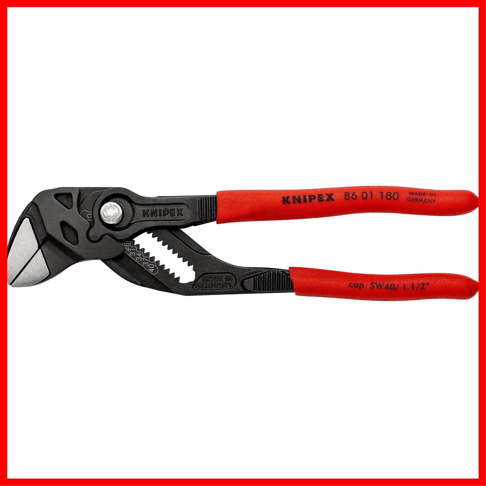 8601 180 SB プライヤーレンチ KNIPEX プラスチックコーティングハンドル クニペックス