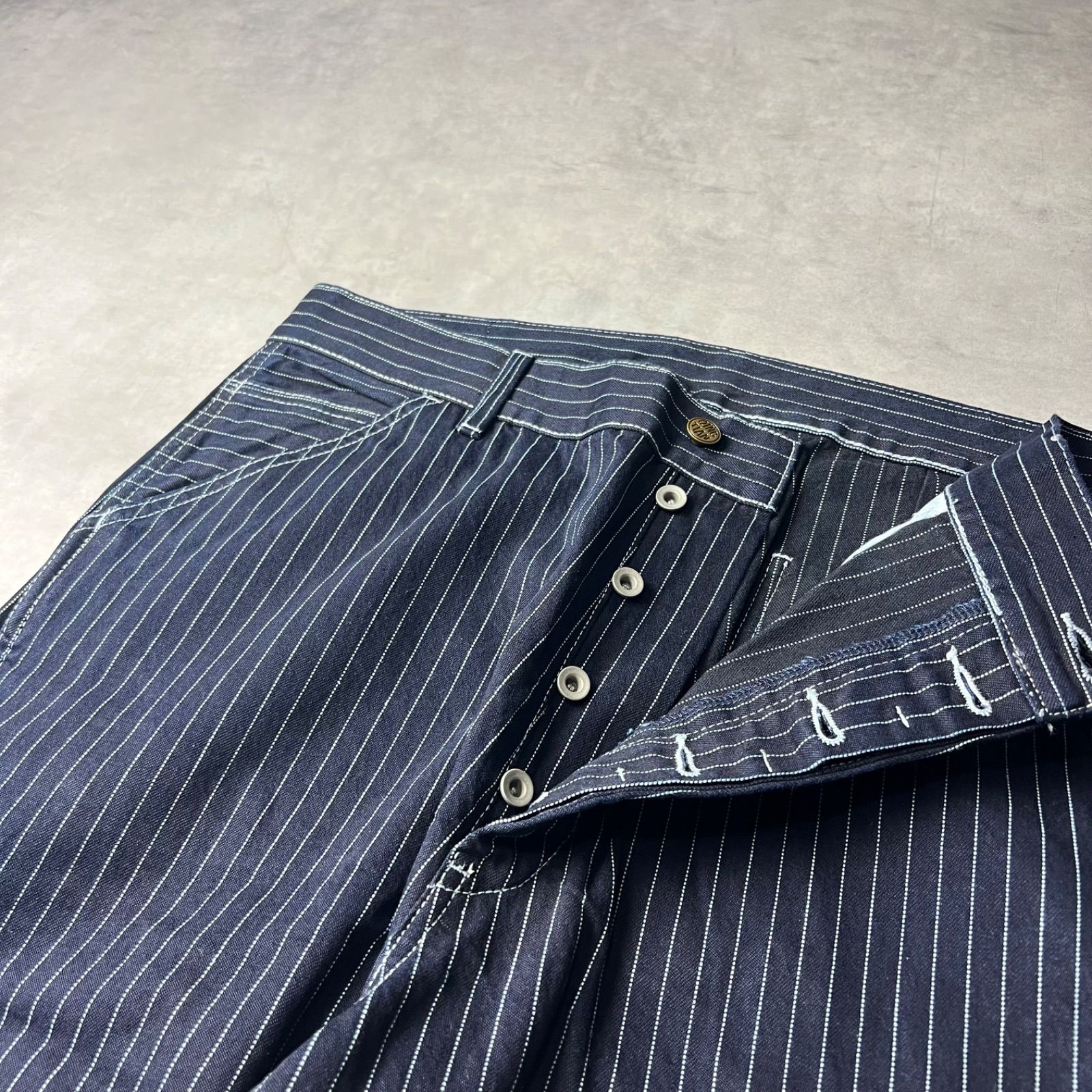 🟥新品未使用🟥 ウォバッシュ ワイド ストレート パンツ ヒッコリー