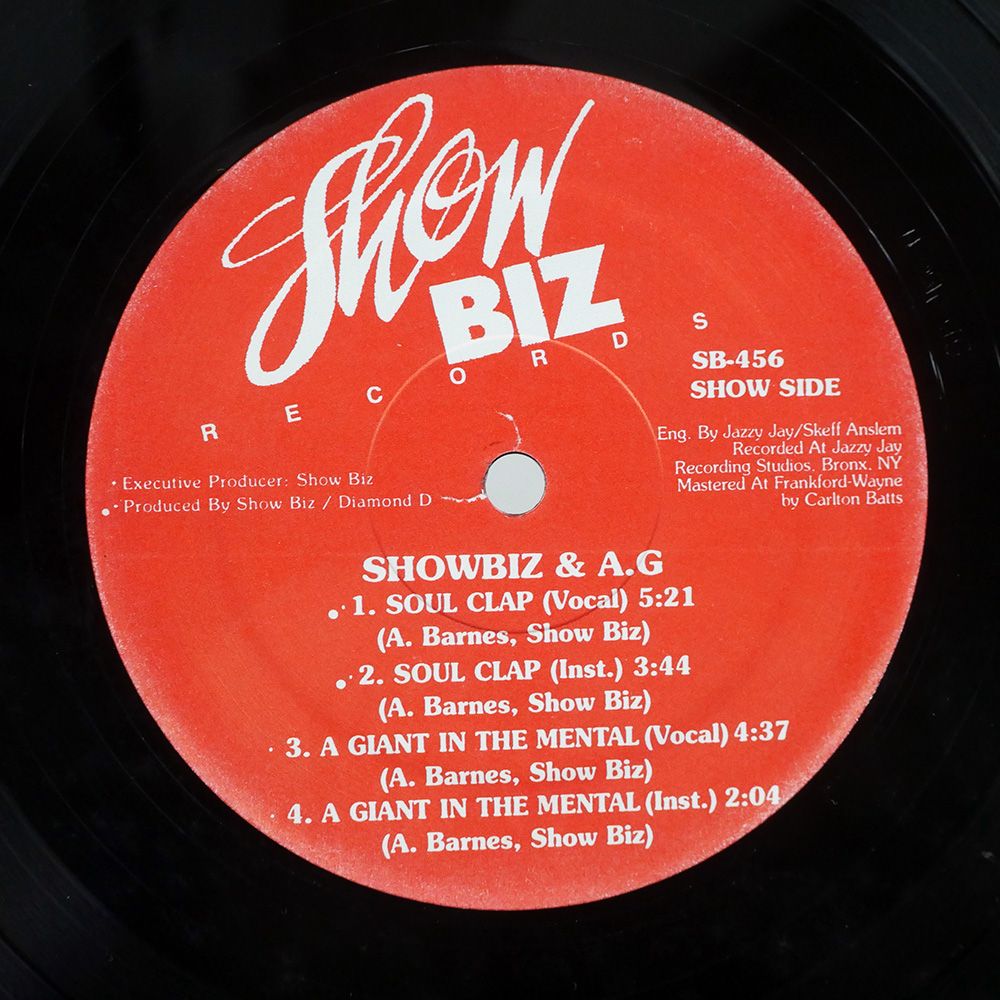 米 US盤 SHOWBIZ & A.G./SOUL CLAP/SHOWBIZ SB456 12 - メルカリ