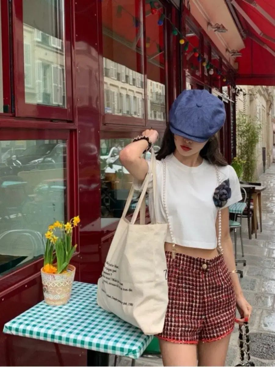 ソークッキー レッド ツイード パンツ