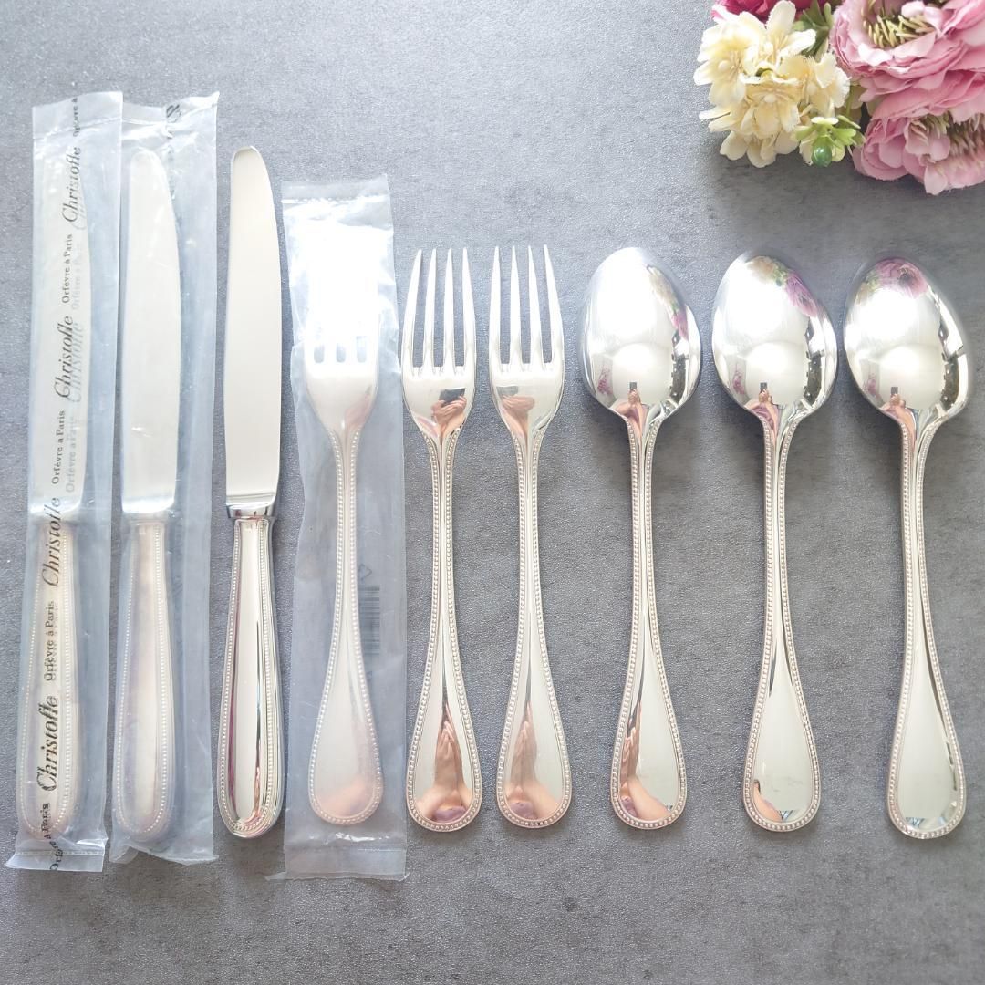 クリストフル パール テーブルサイズ 未開封含む 9点 クリストフル パール テーブルサイズ 未開封含む 9点 - メルカリ