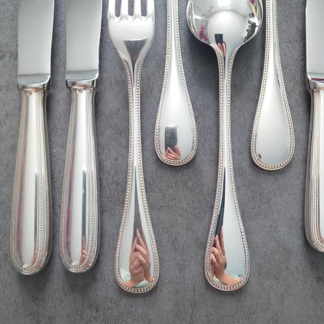 美品 クリストフル パール デザートナイフ デザートフォーク 未開封含む 12点 クリストフル パール スタンダードサイズ デザートサイズ 未開封含む