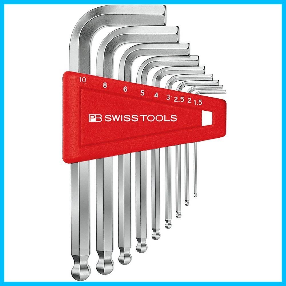 ＰＢスイスツールズ ボール付六角棒レンチセット パックナシ 212 H 10