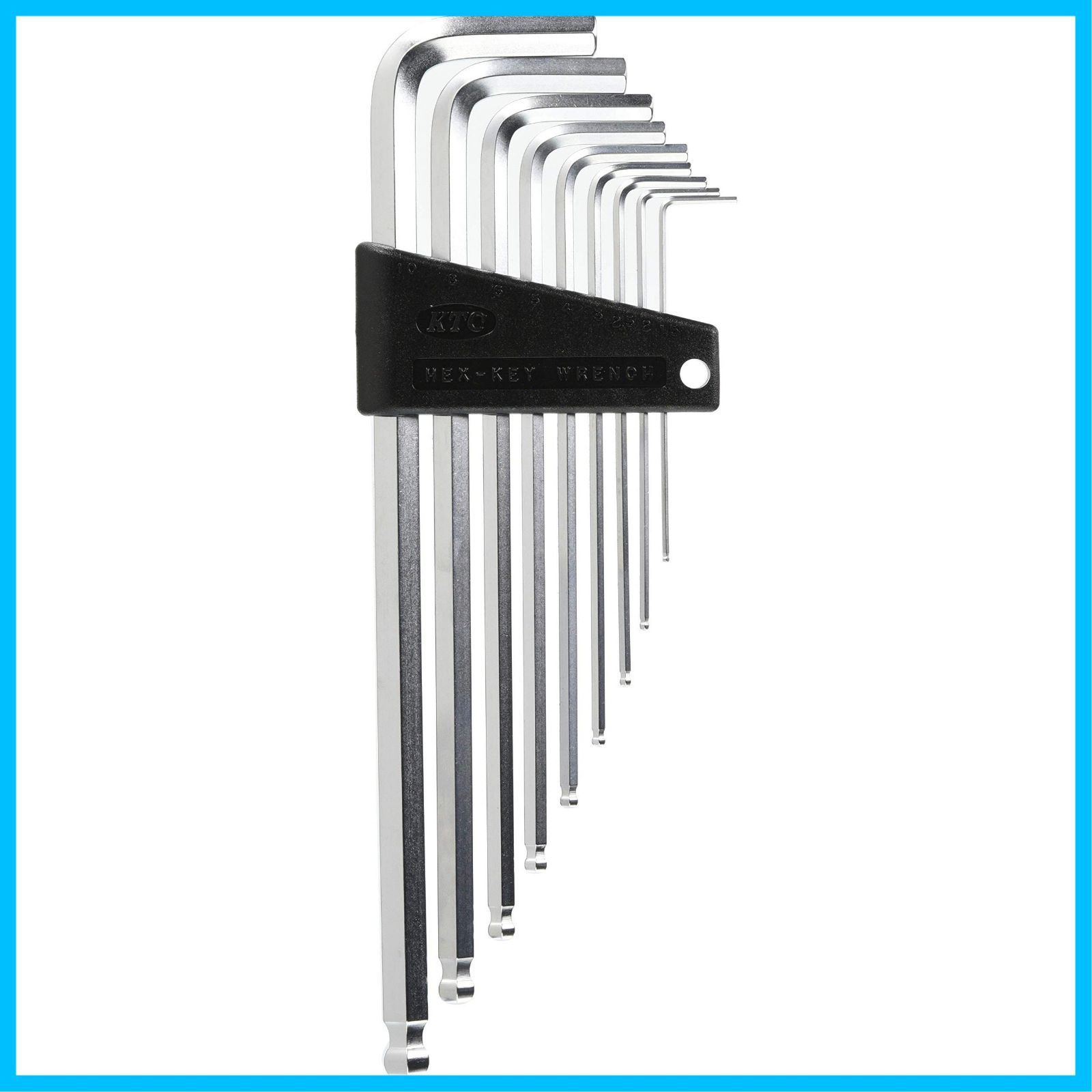 HLD 2509 9本組 セット ロング六角棒レンチ L型 ハイグレードボールポイント 京都機械工具 KTC