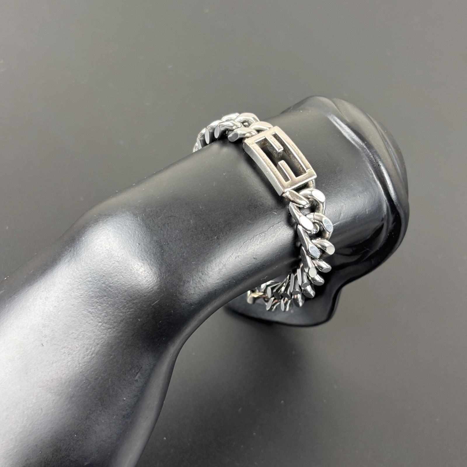 フェンディ FENDI ブレスレット バケット FFロゴ チェーン シルバー