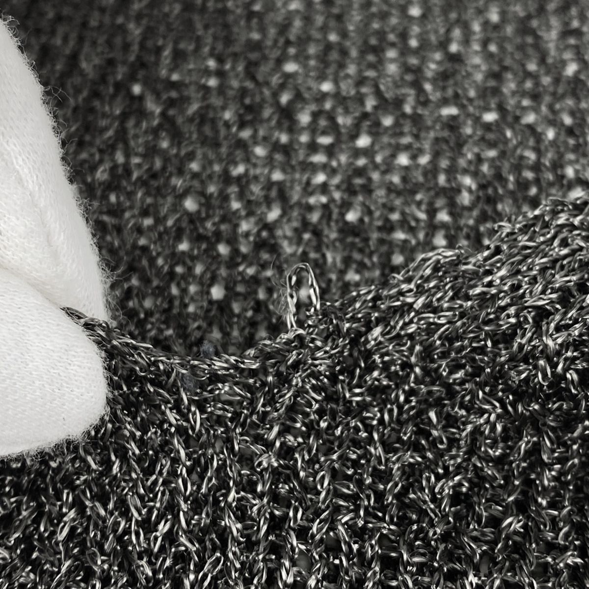 ドルチェアンドガッバーナ DOLCE-GABBANA Vネック ニット セーター 透かし編み トップス レーヨン ダークグレー メンズ ニット セーター トップス メンズ